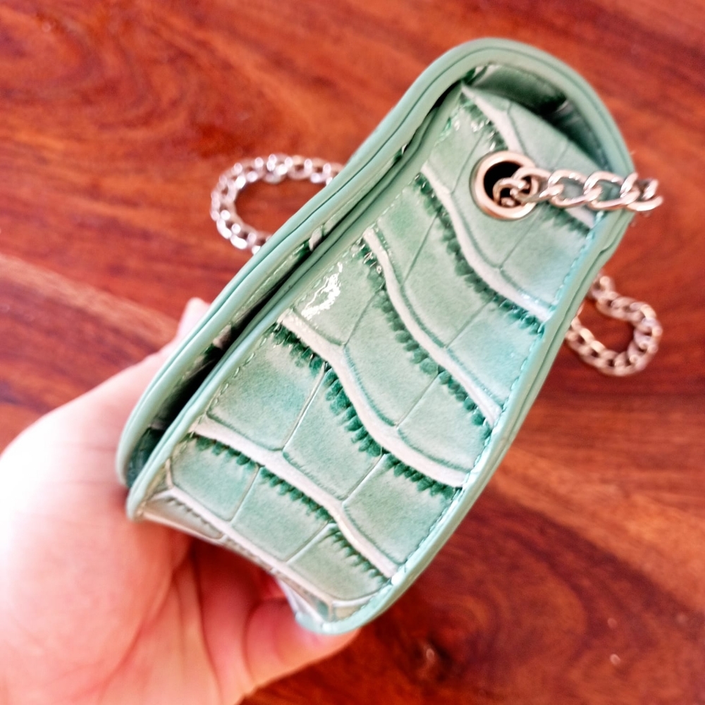 2 in 1 Croc Faux Leather Belt with Bag / Sling Bag - Picture 4 of 14
